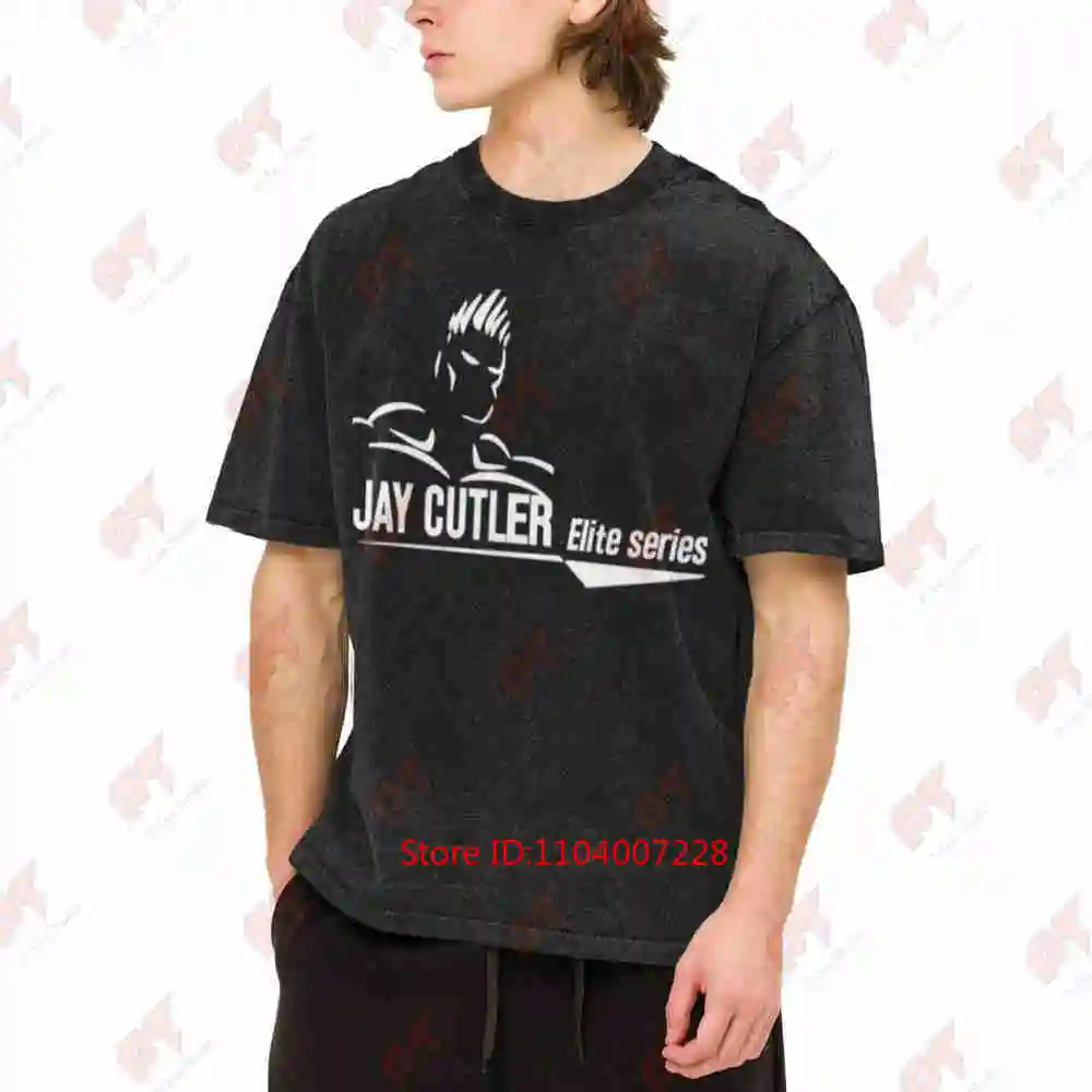 Bodybuilding Fitness Jay Cutler Elite Vintage Washed Tee Pure Cotton T-Shirt