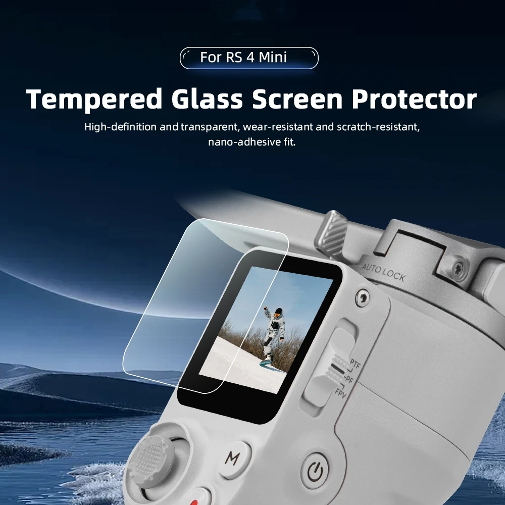 

for DJI RS 4 Mini Camera Lens Protector Tempered Glass Film 9H Anti-scratch Cover 1PCS