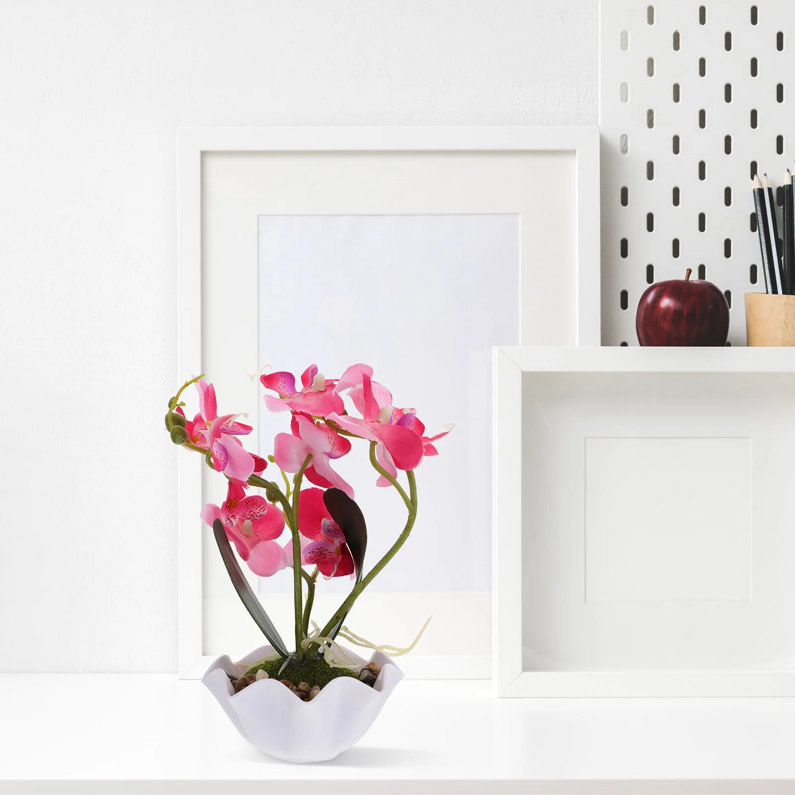 

Simulated Phalaenopsis Green Artificial Bonsai Adornment Eco Friendly Decorative Home Office School Car Bookstore Cafe