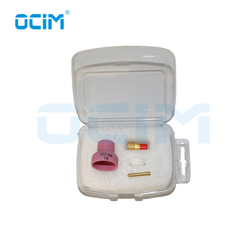 Hàn Tig Phần Bộ Nhôm Gốm Vòi Phun Cốc + Tặng Dụng Cụ Lọc Lưới + Collet + Khí Ống Kính Cho WP9/20