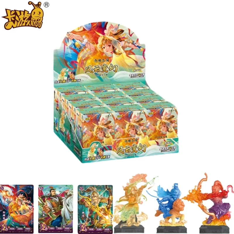 

KAYOU Genuine Three Kingdoms Card Mini Rubber Doll Cartoon Collection Card Children Toy Surrounding Holiday Gift Original Box