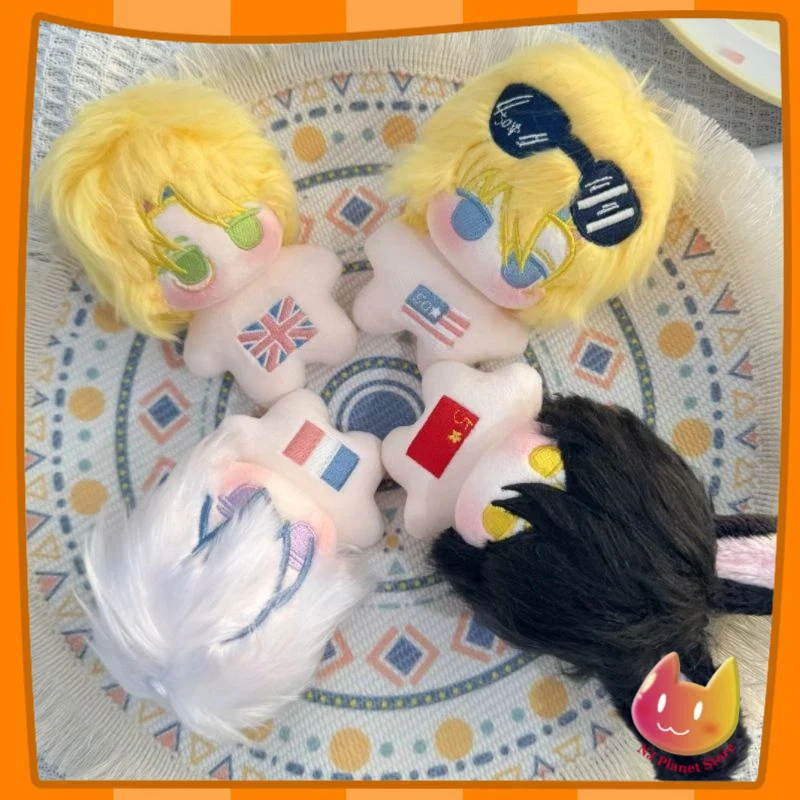 

10cm Plush Dolls Australia The United States, China, France, Britain Stuffed Pillow Toys Bag Pendant Keychain Cosplay Gift