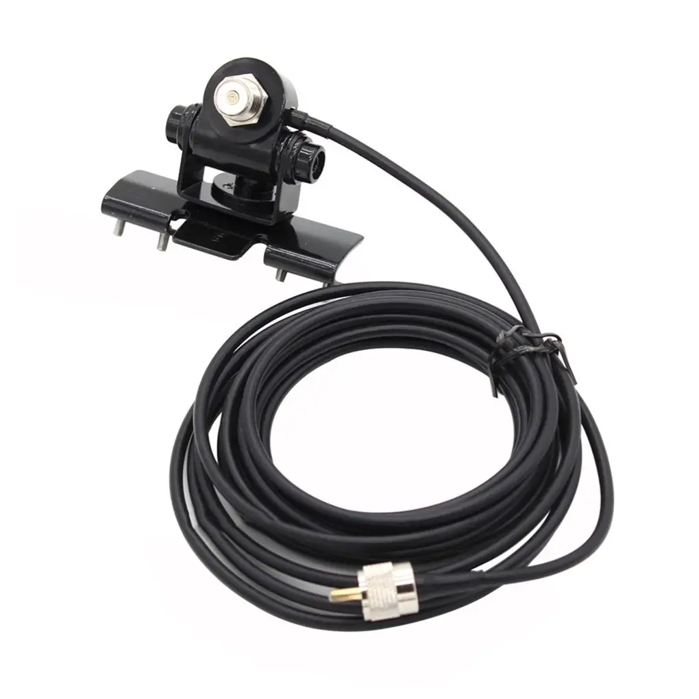 RB400 Car Antenna Mount Bracket + 5M PL259 Connector Extend Cable Feeder Replacement for Mobile Radio