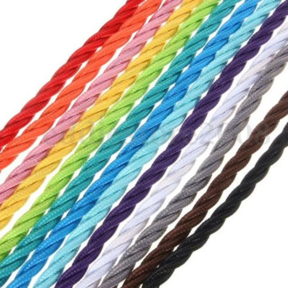 10 Meters Fabric Cable Cord For Vintage Pendant Light 110/220V Decoration Lamp Cables Gold Knitted Cloth Twisted Electrical Wire