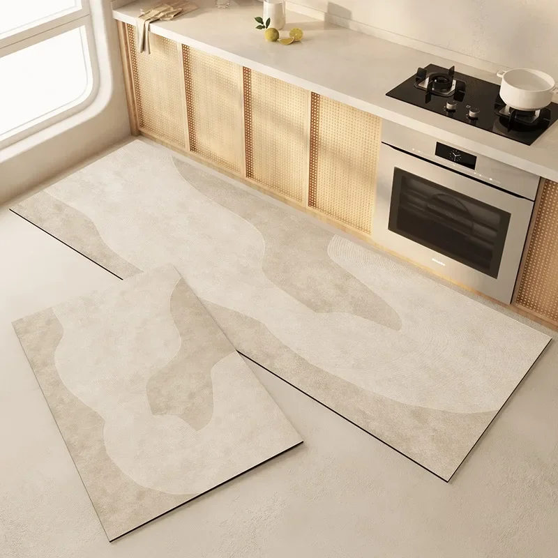 Kitchen Carpet Absorbent Non-slip Floor Mat Soft Diatom Mud Home Decoration Long Area Rug Bathroom Laundry Room Decor Foot Mats