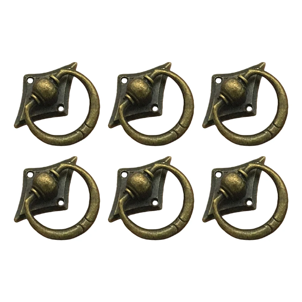 For Home Decor Retro Suitcase Knob Antique Pull Ring Antique Bronze Compact Dimensions Mounting Hardware Included