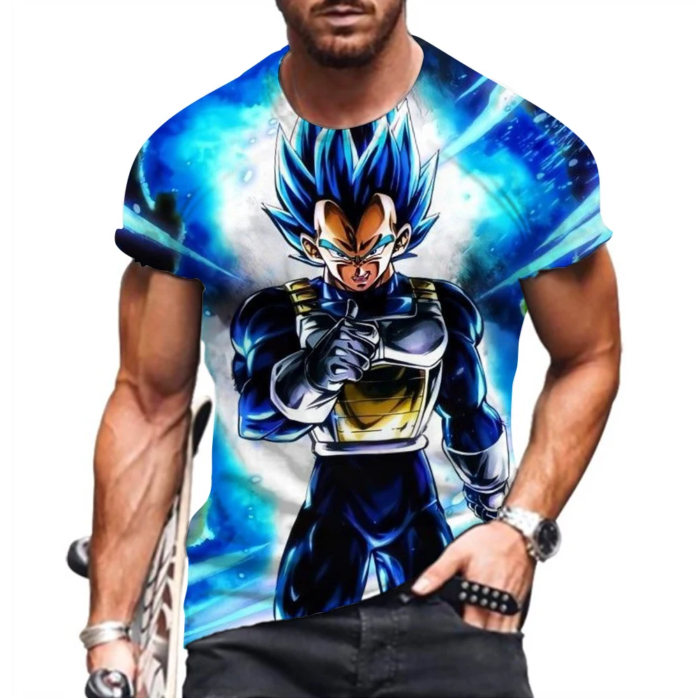 Dragon Ball Z 2023 Goku Men's T-shirt Anime T-shirts Children's Clothing Short Sleeve Essentials Tops Fashion New Harajuku Style