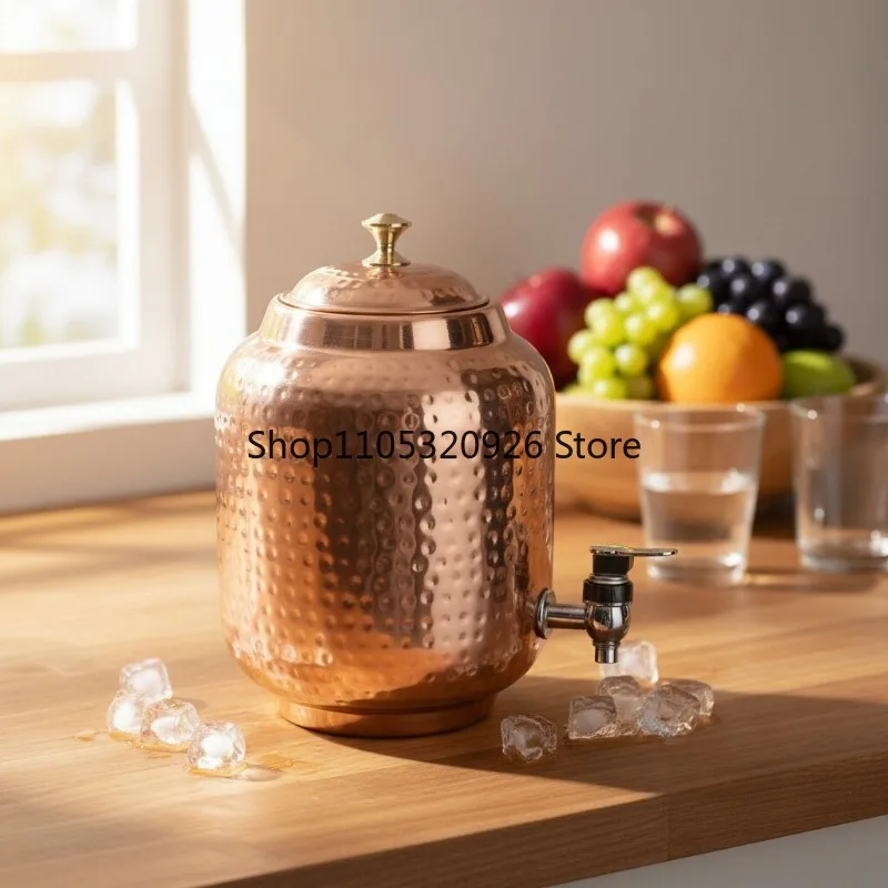 Southeast Asian Vintage Copper Water Jug Handmade Cold Water Kettle for Dining and Bar Use