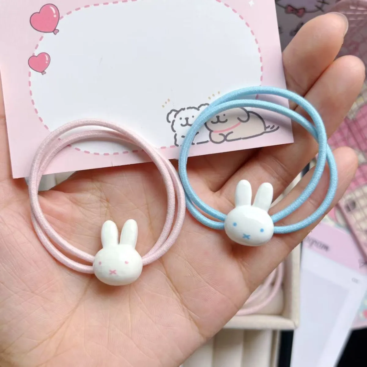 

Милые резинки для волос с кроликом Миффи: милые, мультяшные, нежные и девичьи. Универсальный подарок для студентов, пар и лучших друзей.