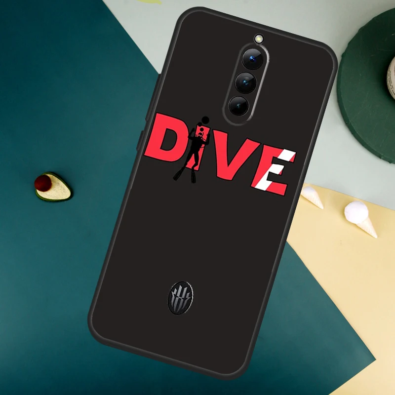 Dive Scuba Diver Shark Diving Flag Case For ZTE Nubia Red Magic 8S 8 9 Pro Plus Red Magic 6S 7S 6 7 Pro 6R 5S 5G Cover Coque