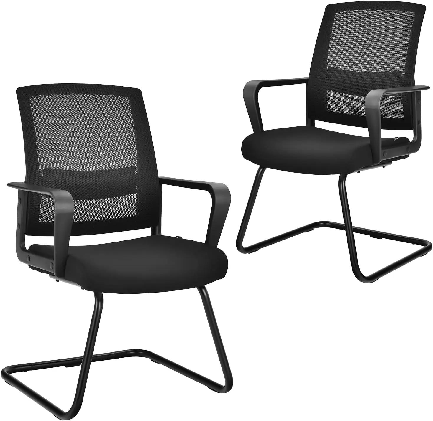 Cantilever chairs set of 2, swing chairs with armrest, conference chairs, office chairs, computer chairs up to 136kg