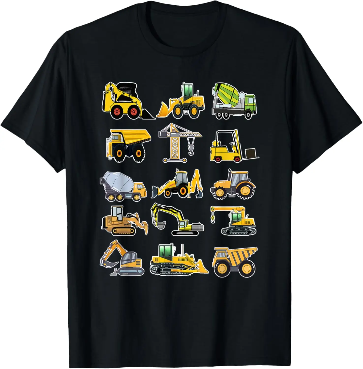 

Construction Excavator Shirt for Boys Girls Men and Women T-Shirt
