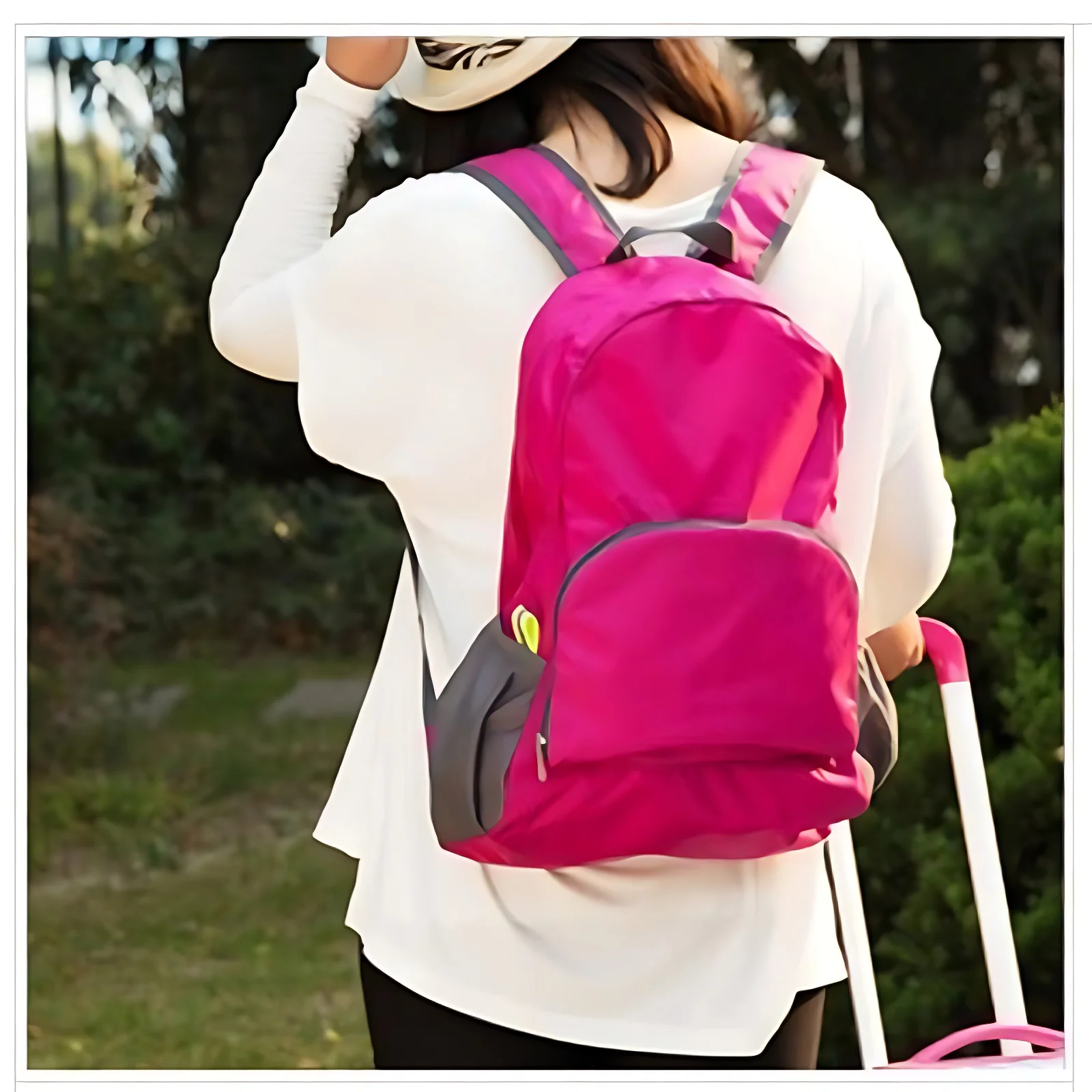 حقيبة ظهر جديدة قابلة للطي خفيفة الوزن من النايلون حقيبة ظهر كاجوال للسفر في الهواء الطلق للرجال والنساء حقيبة مدرسية للطلاب حقيبة ظهر بسيطة