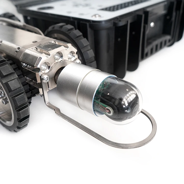 100 متر 360 درجة دوران أنابيب الصرف الصحي التفتيش الزحف كاميرا روبوتية ل 120-600 مللي متر #3