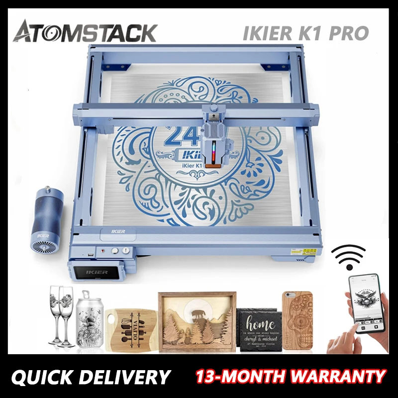 

Ikier K1Pro 24W Laser Output Laser Engraving Cutting Machine Electric Z-Axis Intelligent Fixed Focus High Intelligent Machine