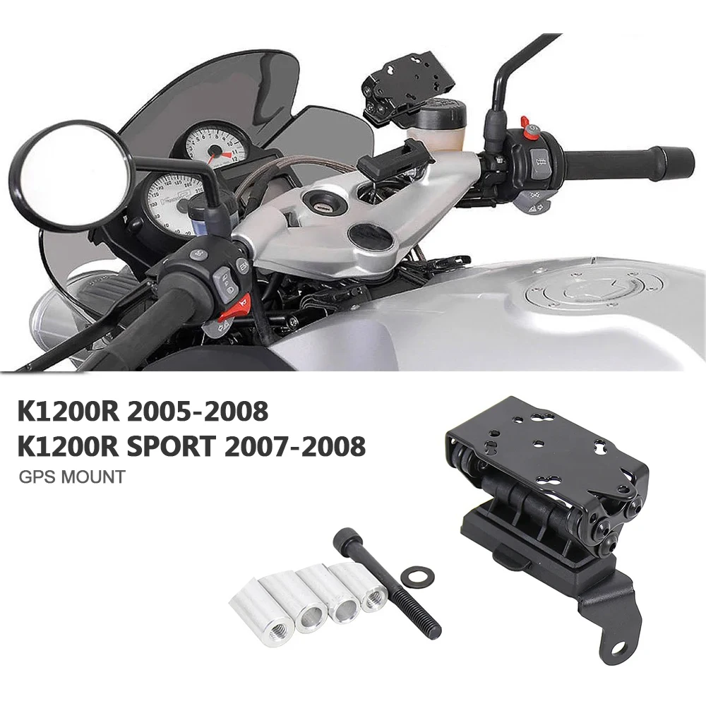 オートバイ電話ホルダー GPS スタンドブラケット BMW K1200R K1200R スポーツ 2005 2006 2007 2008 マウントユニバーサルナビゲーションブラケット