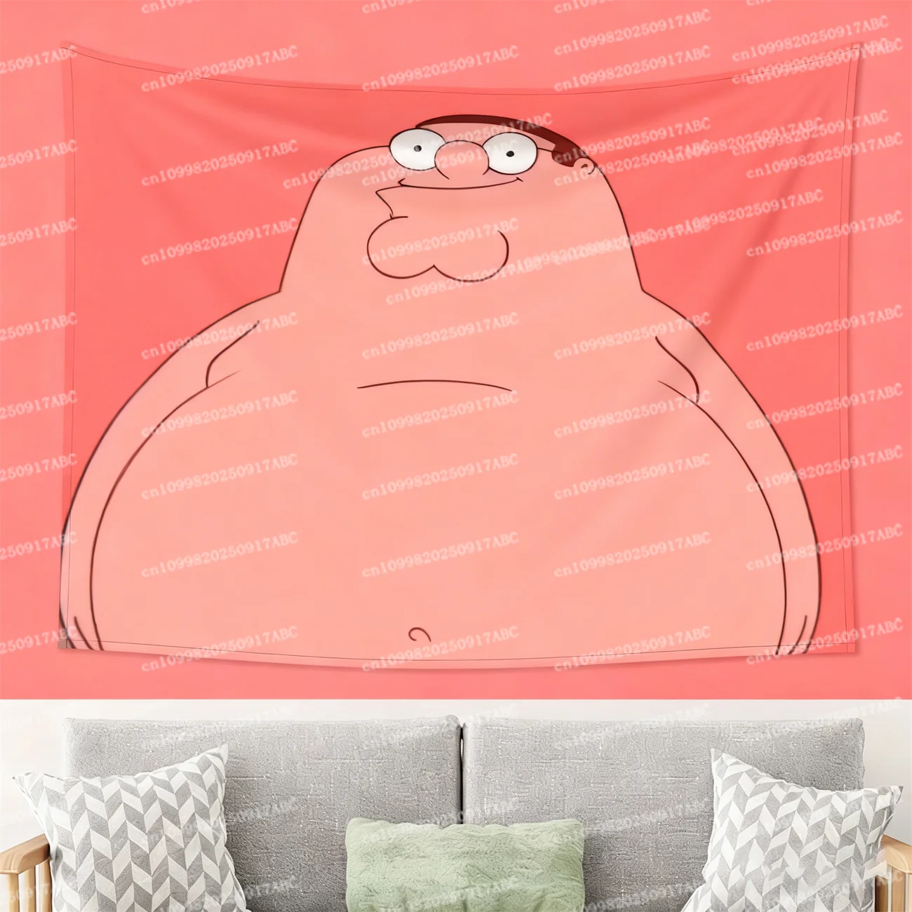 نسيج شخصية بيتر غريفين للتعليق على الحائط، ديكور منزلي خفيف الوزن لغرفة النوم وغرفة المعيشة والمكتب والحفلات المنزلية