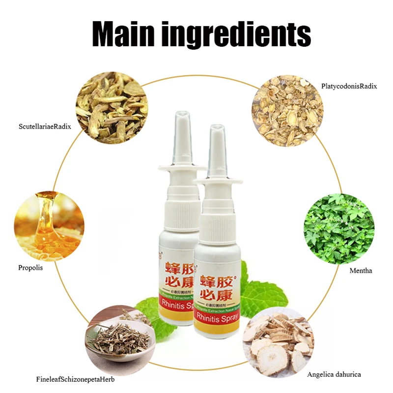 20ML Chinese Herbal Nose Spray Plant Extracts Refreshing And Anti-Allergic Rhinitis Drops Have The Effect Of Body Health Care
