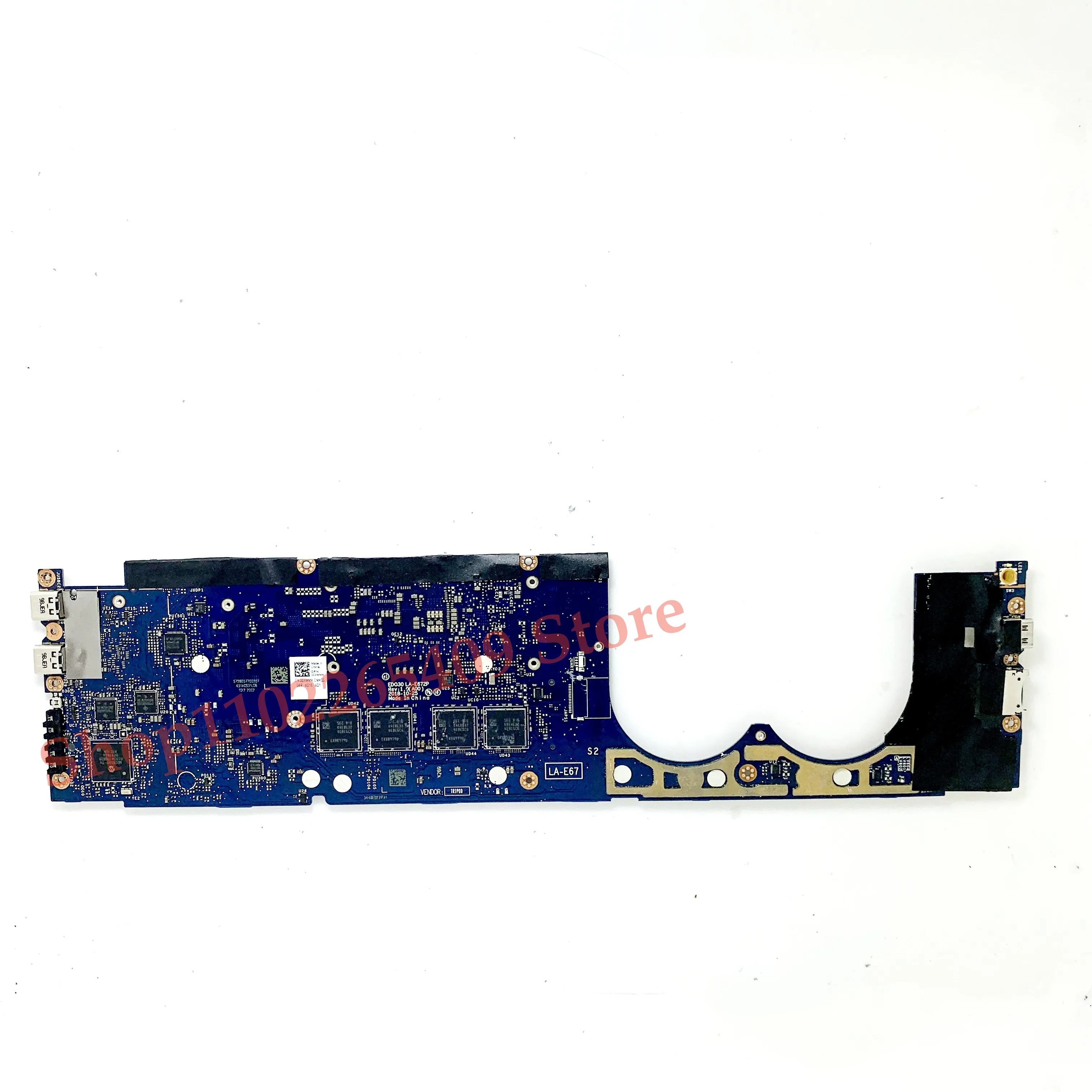 Mainboard CN-00XMMK 00XMMK 0XMMK For DELL 9380 Laptop Motherboard EDO30 LA-E672P With SRFFZ I3-8145U CPU 100% Full Working Well