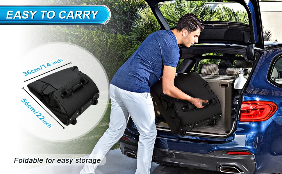 Golf-Reisetasche, robust, 900D-Polyester, Oxford, verschleißfest, ausgezeichneter Reißverschluss mit Rad, weiche Seite, faltbare Golf-Reisetasche – Detail 4