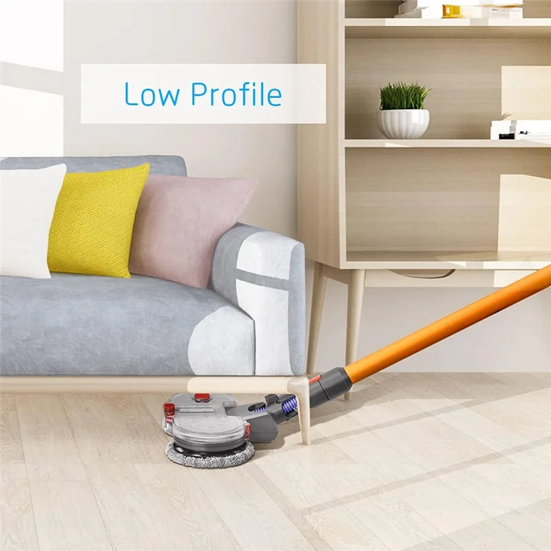 PZHI-Electric Mop Head For Dyson V15 V11 V10 V8 V7 Vacuum Cleaners Attachment With Detachable Water Tank 12 Reusable Mop Pads