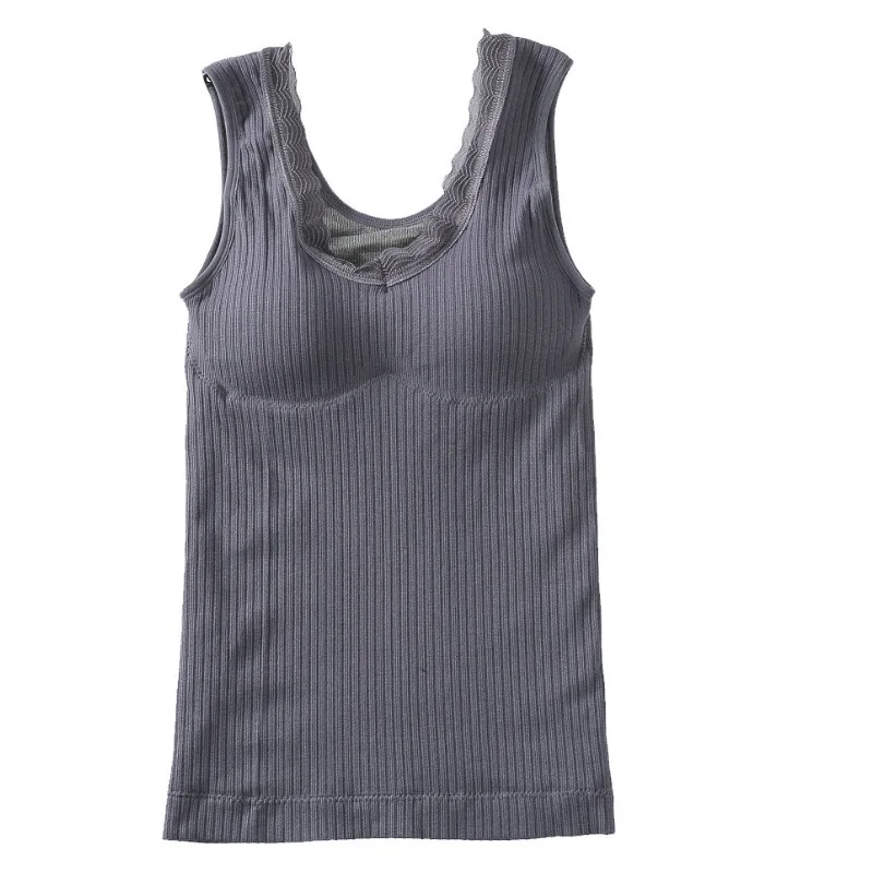 

Красивое женское нижнее белье, термобелье, топы, теплый плюшевый толстый жилет, сексуальный v-образный вырез, теплая спина, женский базовый жилет на подтяжках Underw