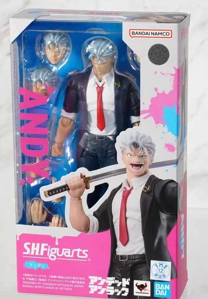 Em estoque novo bandai genuíno shf série abrangente andy-figura móvel anime boneca modelo presente