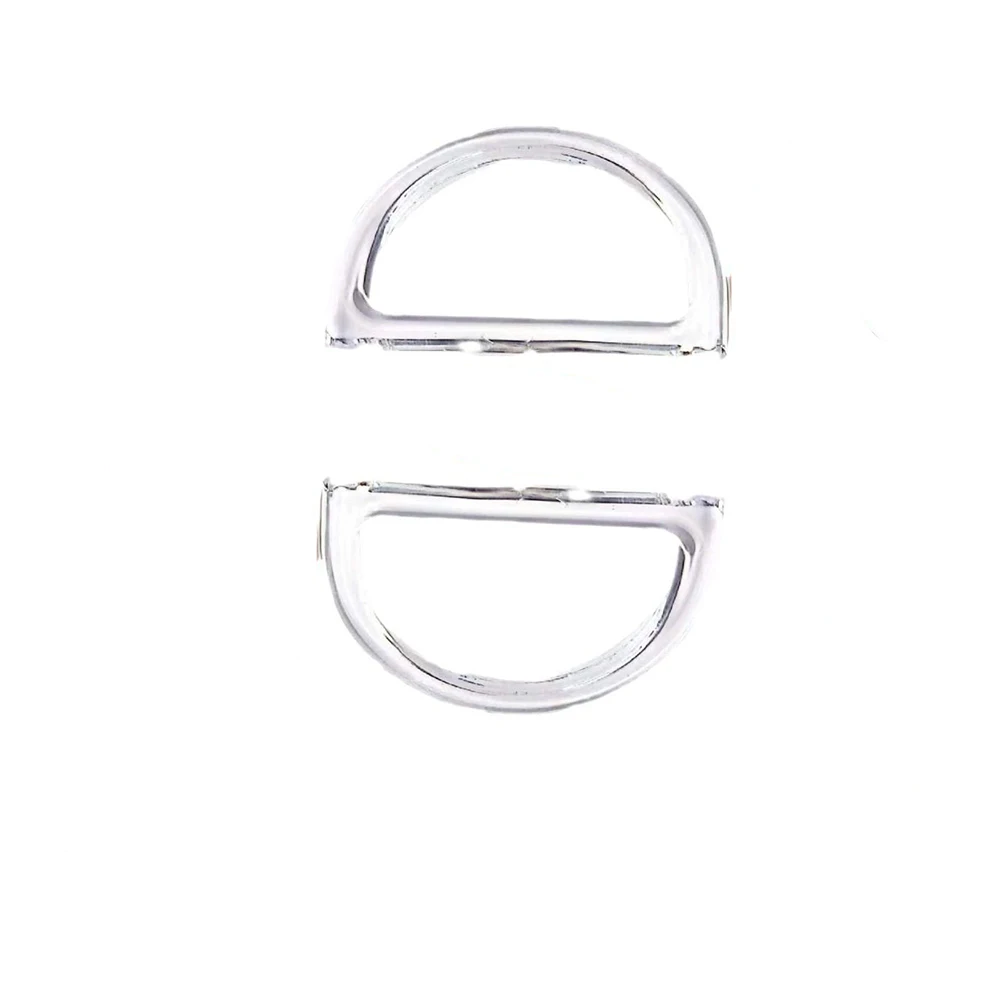 2Pcs DIY Bag Semi-Circular Handles, Flat Resin Handles, D-Shaped Handle Accessories, Suitable for Handmade Tote Bags and Wallets