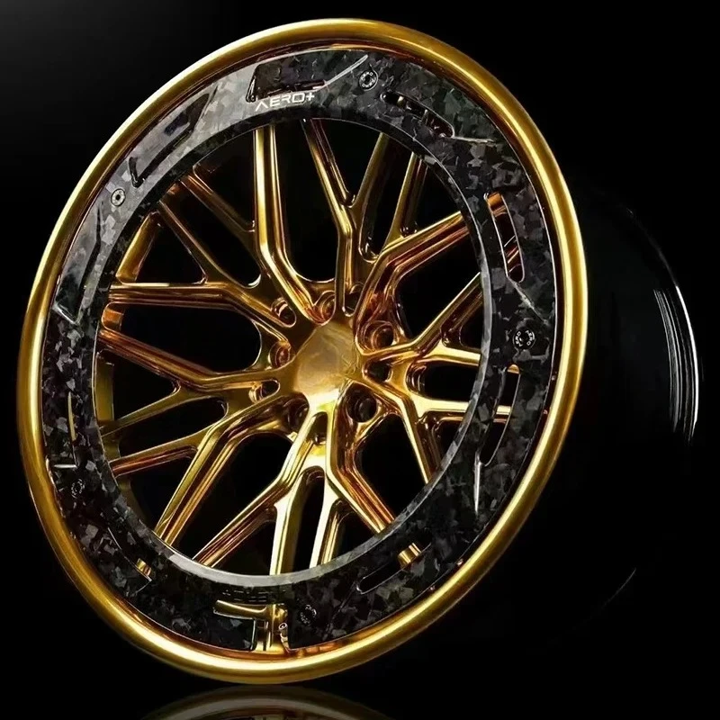 Golden 5 X 112 5 X 120 alloy car wheels for 18-24 inch two-piece forged wheels