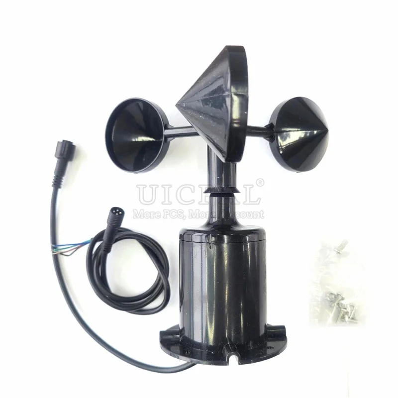 Sensor de direção de velocidade do vento, 3 copos, estação meteorológica, policarbonato externo, 30 m/s, sensor anemômetro, saída rs485, 4-20ma,