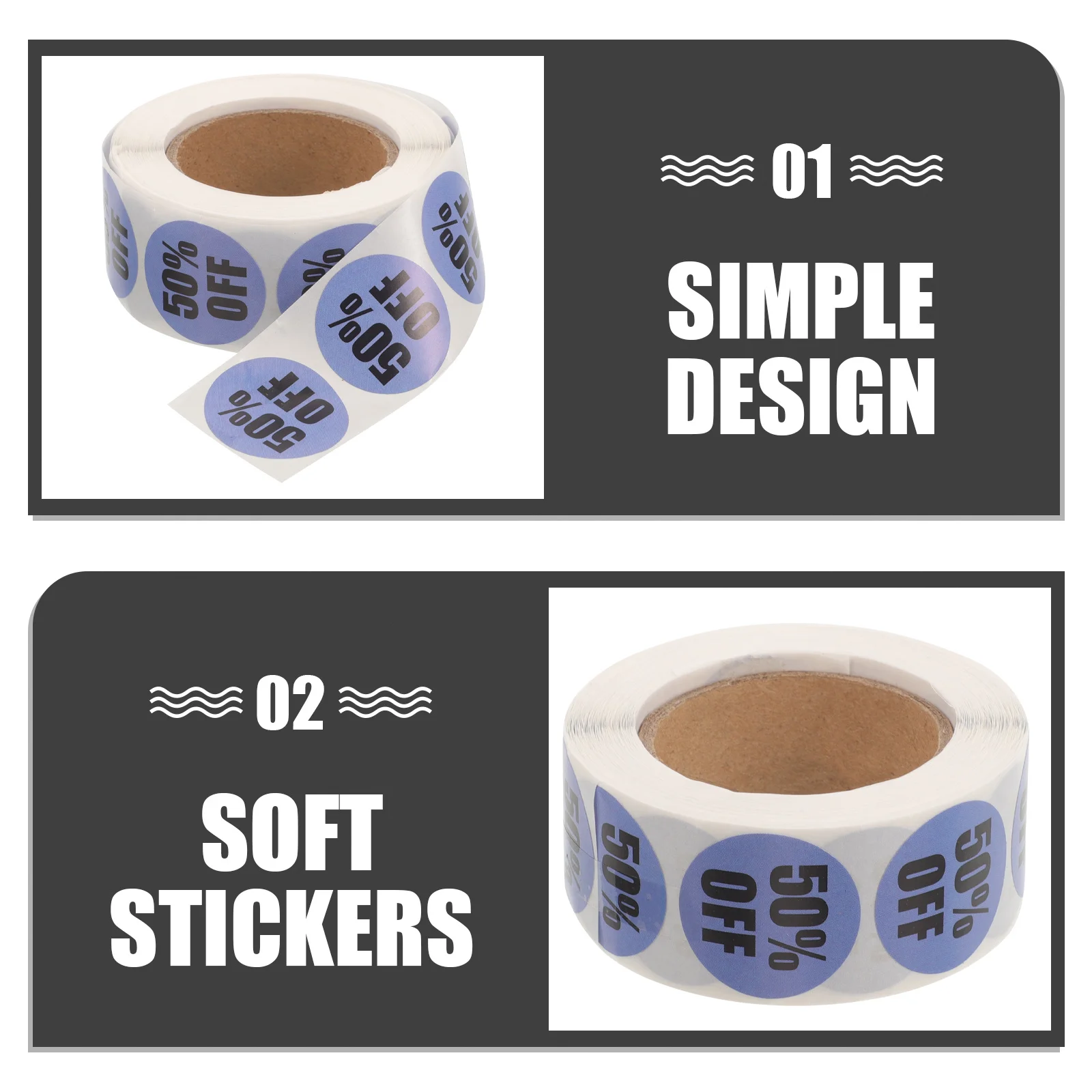 1-Rolle Aufkleber, selbstklebend, wasserfest, für Einzelhandelsgeschäfte, Supermarkt, Verkauf, Display-Etiketten, selbstklebende Aufkleber, Preisschilder