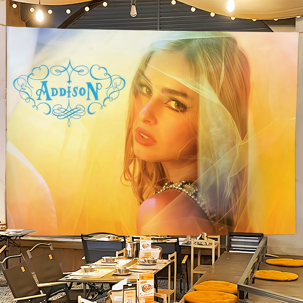 singer a-Addison Rae flag For Room Dorm Camp Party Garage Bar Picnic hogar home Decor Banner Wall Hanging Gift