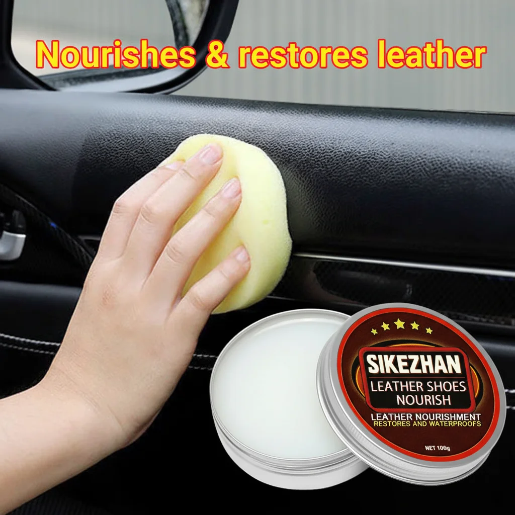 Auto-Lederpflegecreme, natürlich, transparent, geruchlos, Leder-Conditioner-Balsam, universell für alle Farben, schützt, nährt Autositze