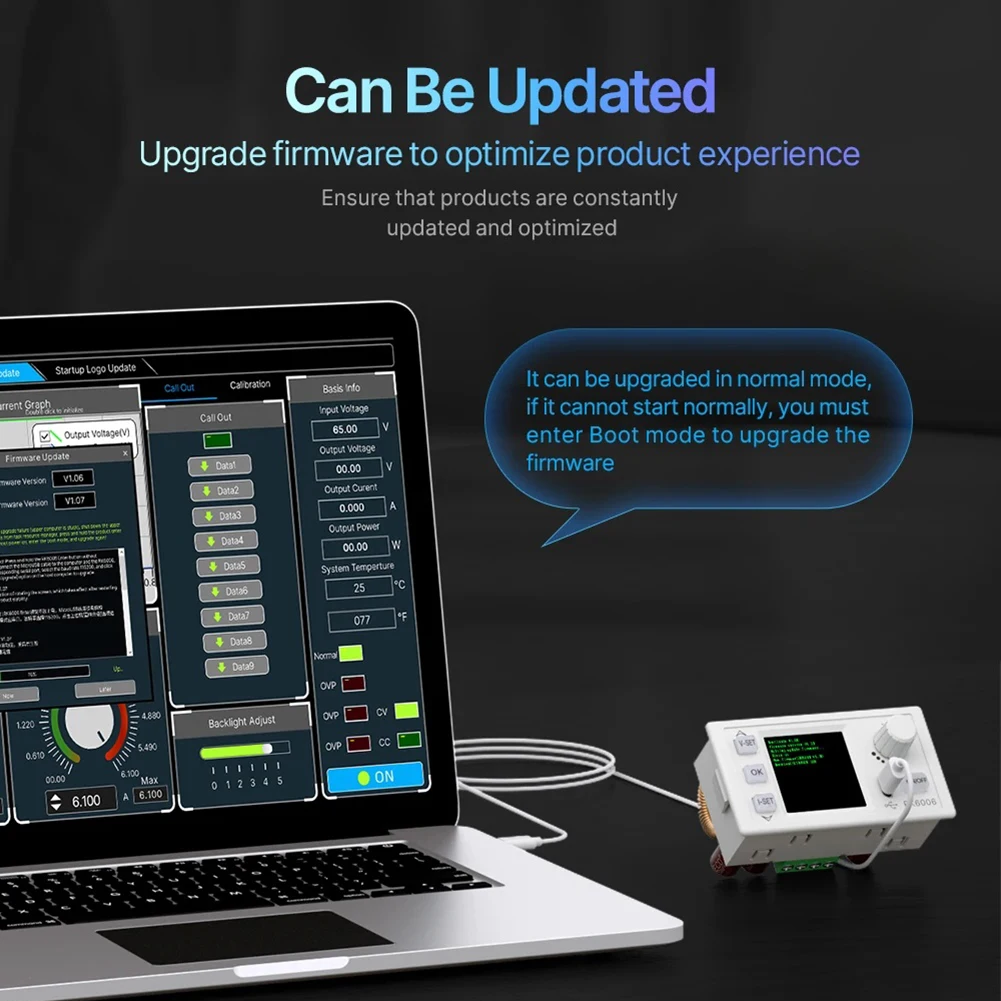 RK6006/RK6006-BT DC DC Step-Down Module Converter 60V 6A Voltage Power Supply Stabilized Buck Converter for Voltage Regulation