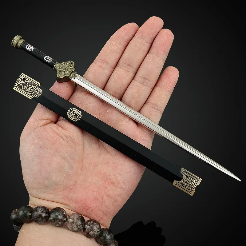 22 CM Movie Peripherals Xiao Qiushui's Sword Metal Craft Weapons Model Collectible Desk Ornaments Creative Birthday for Boy Toy