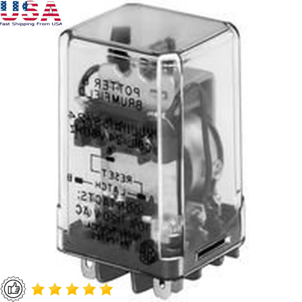 TE CONNECTIVITY/POTTER & BRUMFIELD KUL-11D15D-12 Power Relay DPDT 12VDC 10A Plug in