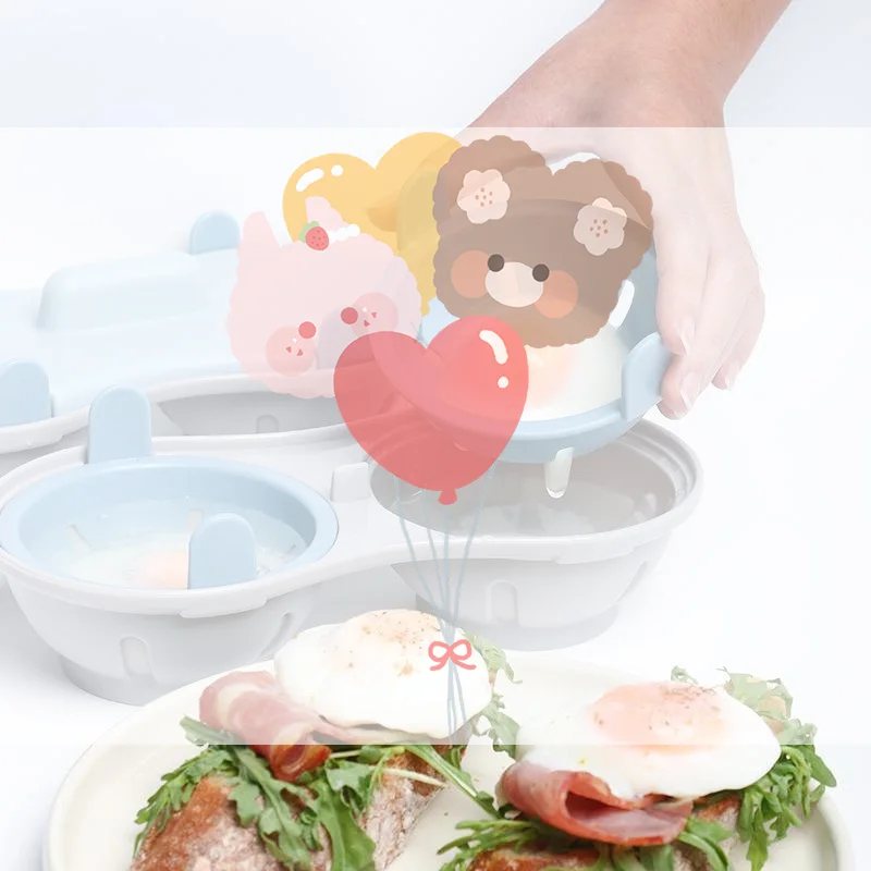 Microwave Egg Poacher Efficient Microwave Double Egg Poacher Cook Poached Eggs With Detachable Drain Basket Heat For Kitchen