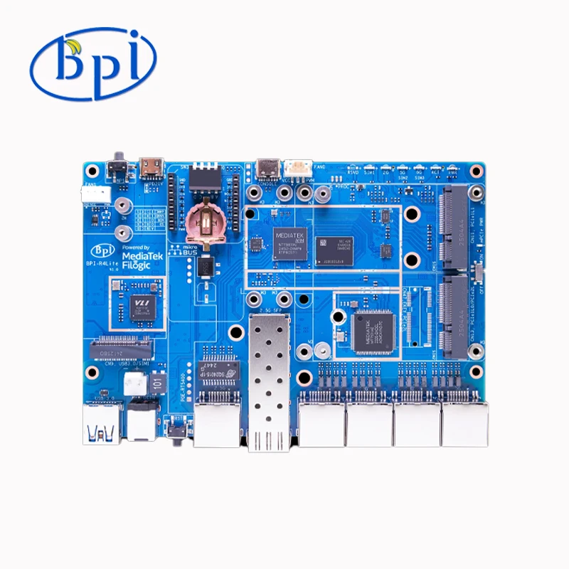 Banana Pi BPI-R4 Lite MT7987 Quad-core Arm Cortex-A53, 2 Go DDR4 8 Go eMMC Flash intégré, prise en charge M.2 pour module 4G/5G
