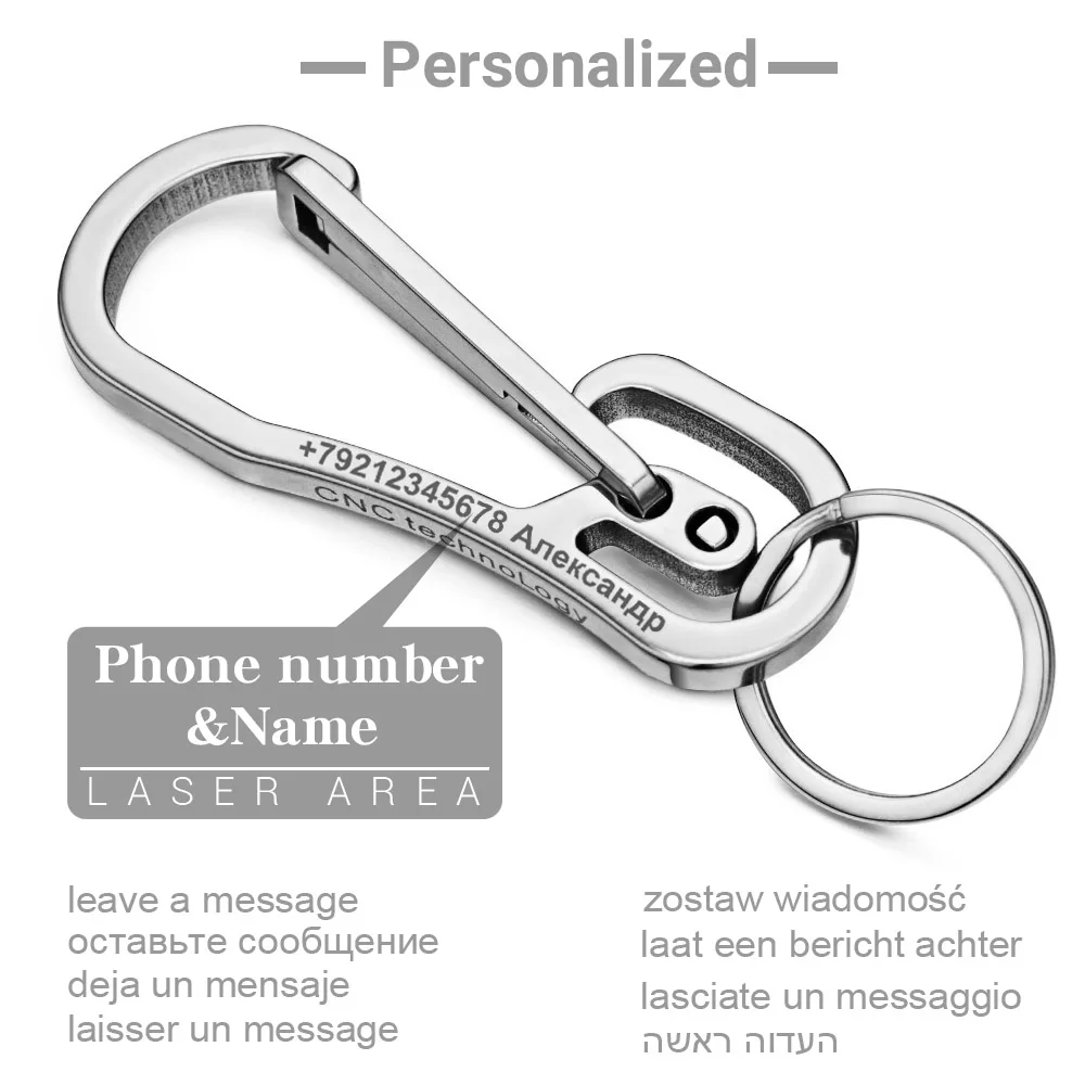 Personalized Stainless Steel Keychain with Custom Lettering