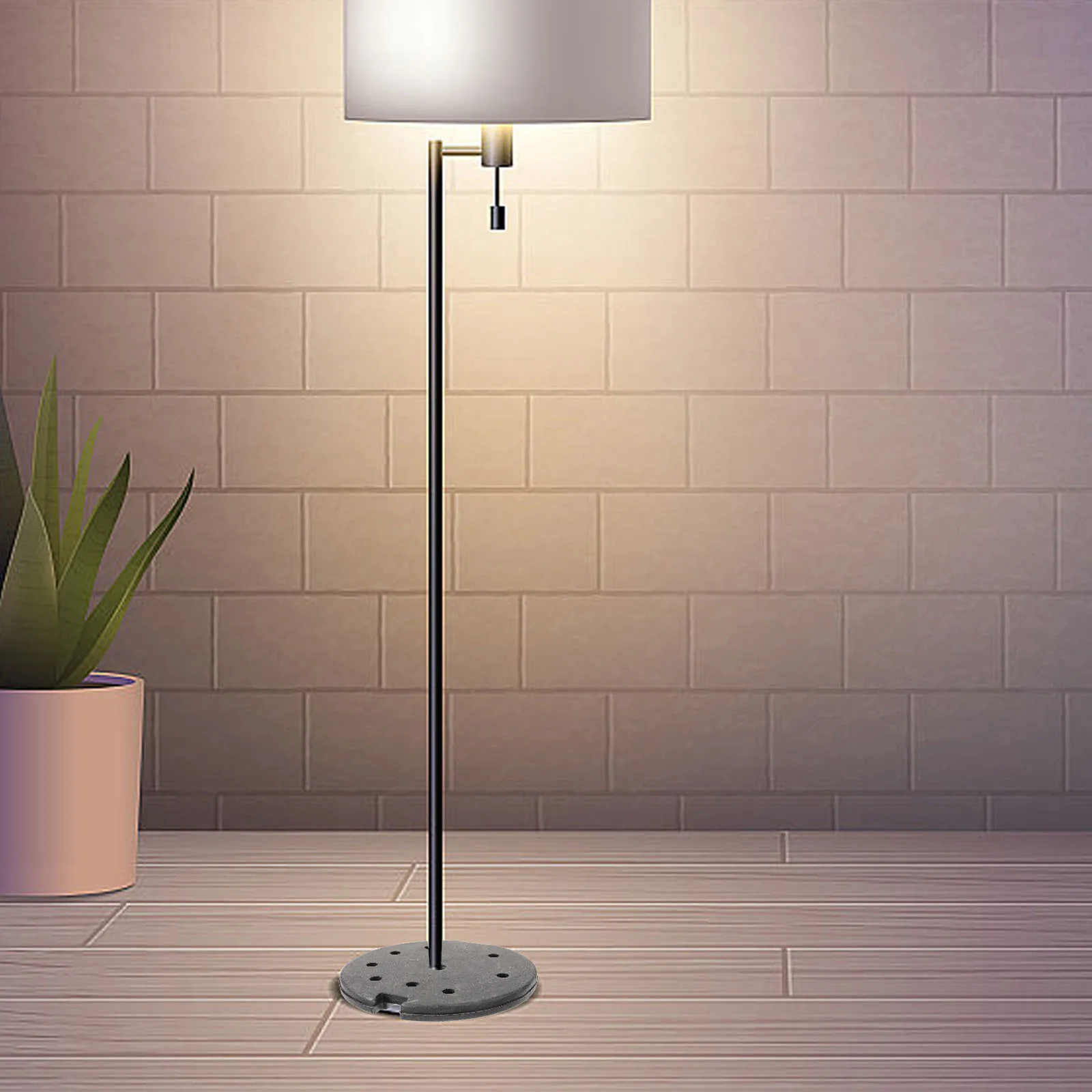 

1pcs Sturdy Metal Round Base Weight For Desk Floor Table Lamp Replacement Heavy Duty Stable Non-Slip Corrosion Resistant Simple