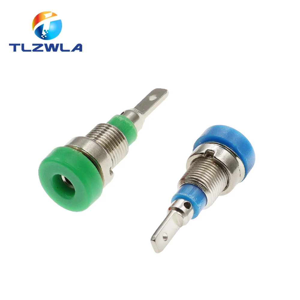 5PCS 2MM Banana Socket Binding Post Nut Banana Plug Jack Electrical Connector Terminal Test Hole DIY Parts