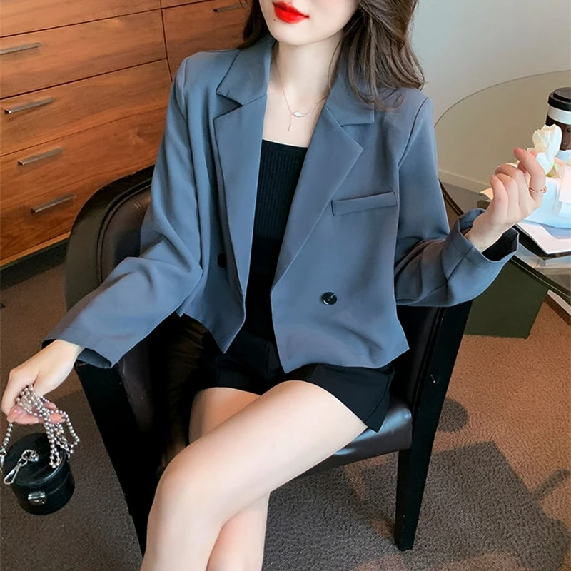 

European Style Suit Short Jacket Women Spring Spring 2024 Early Spring New Fashionable Versatile Long Sleeve Cardigan Top Blouse