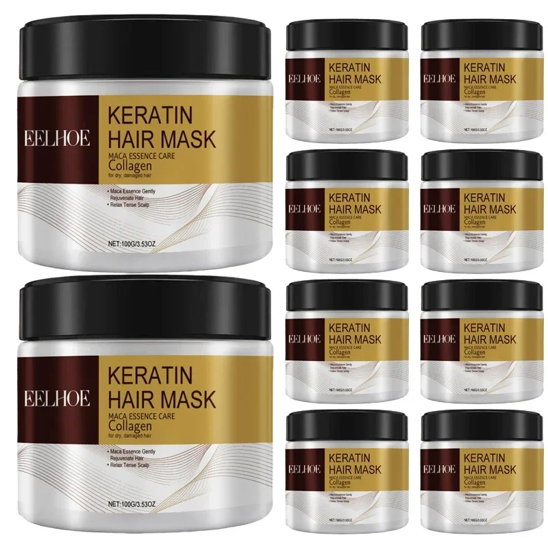 Collagen Hair Mask Keratin Hair Treatment Deep Repair Argan Oil Collagen Essence Keratin Conditioner For Dry Damaged Hair