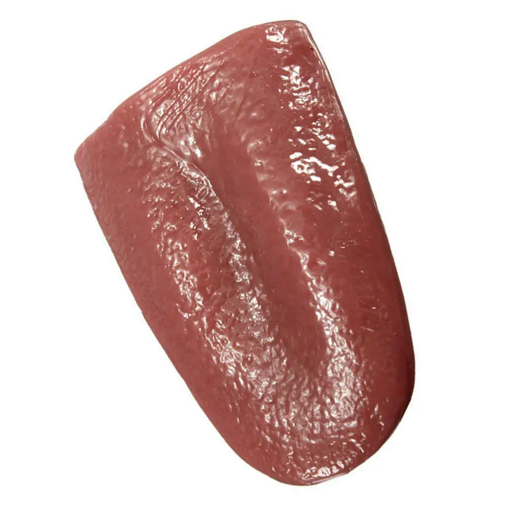 

Fake Tongue Elastic Creepy Realistic Halloween Prop Made of Premium Evade Glue Lifelike Detail for Haunted House Festival Party