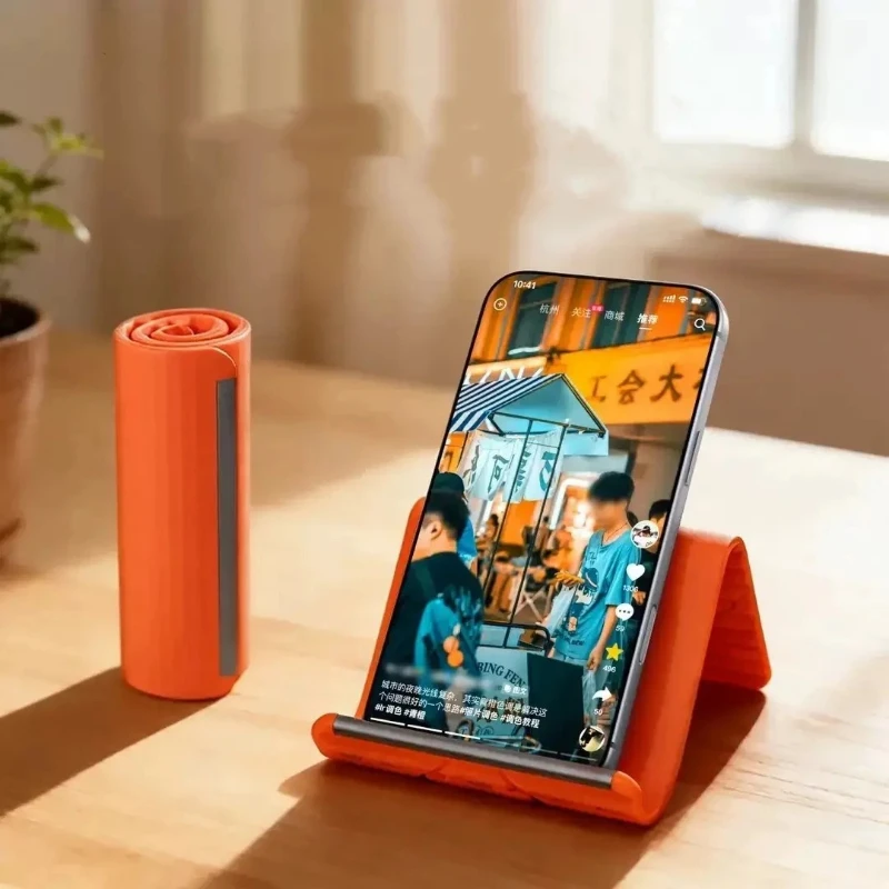 Lazy Portable Phone Stand Silicone Desktop Tablet Laptop Holder Creative Flexible Foldable Transforming Stand Travel Accessory - view 2