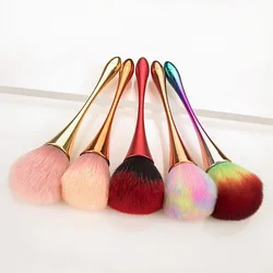 1pc Big Size Soft Fluffy Glitter Powder Professional Brush Nail Dust Cleaning Brush Women Girls Manicure DIY Make Up Beauty Tool