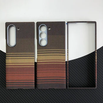 삼성 갤럭시 Z 폴드용 다채로운 휴대폰 케이스, 폴드 6, 6 케블라 케이스, 아라미드 탄소 섬유 케이스, 마그네틱 무선 충전 14-15 