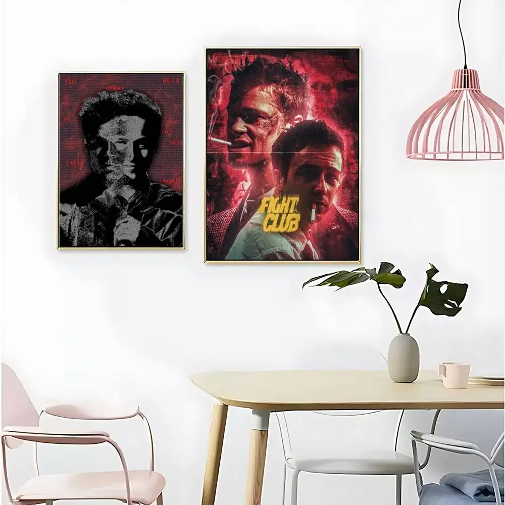 Film Fight Club Film Poster Kraft Club Bar Paper Vintage Posters Wall Art Painting Bedroom Study Stickers