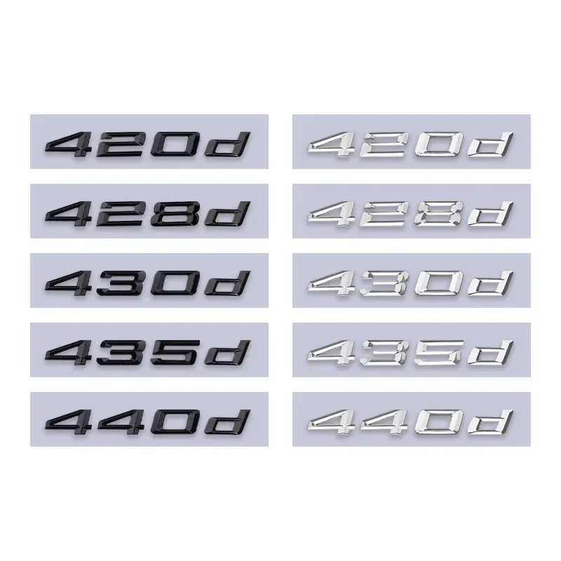 

420d 425d 428d 430d 435d 440d trunk logo car stickers for 3 5 6 7 series e46 e90 e60 f10 f30 e92 rear boot labeling decoration