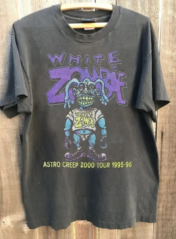 1996 White Zombie Astro Creep 2000 Tour Charcoal Unisex Shirt S-5XL WA0815